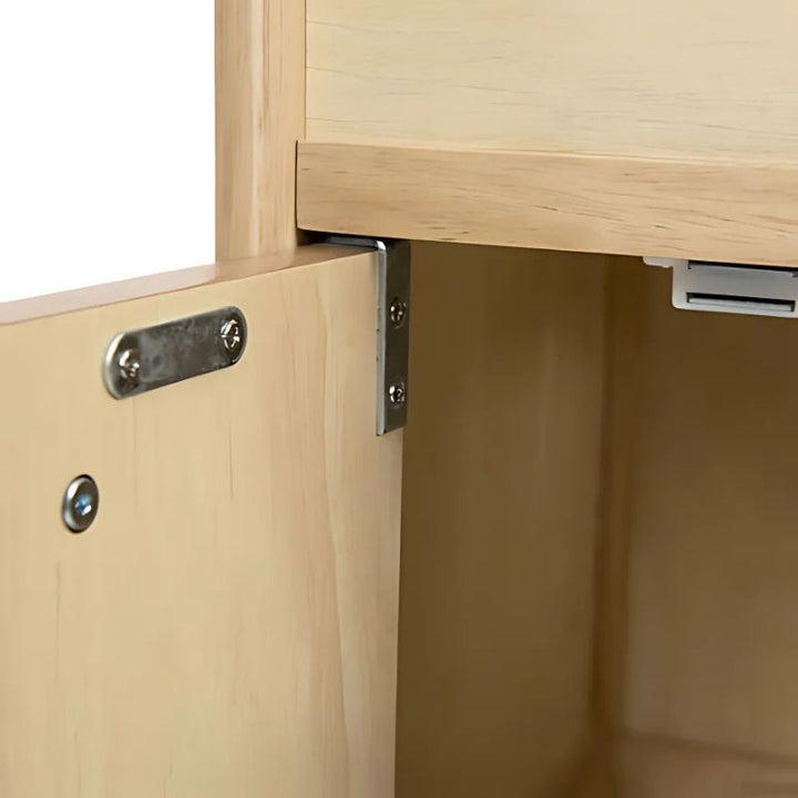 TTS Toddler Wooden Kitchen Units showing realistic kitchen detailing for early years role play and communication development