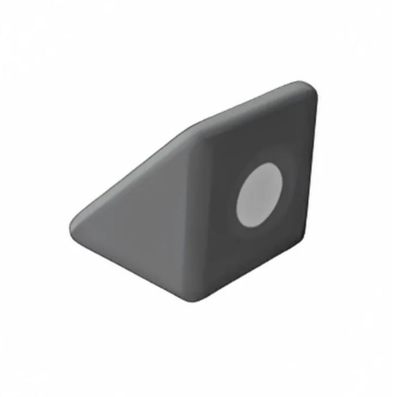 TUKI BIG Magnetic Foam Block grey triangle from the Builder 110 group set, showing the angled connection and structural rigidity the triangle introduces for roof forms and architectural complexity in the largest large-format BUILDER floor construction set