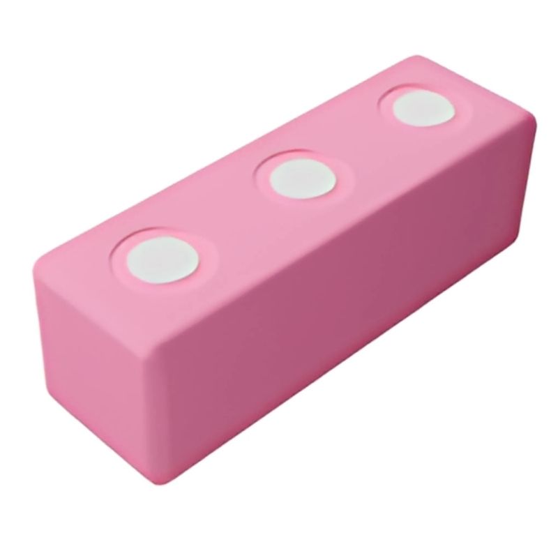 TUKI BIG Magnetic Foam Block pink beam shape from the Builder 12 large-format magnetic construction set, showing the waterproof closed-cell EVA foam surface and modular design that connects universally with all other TUKI BIG BUILDER and SMART blocks