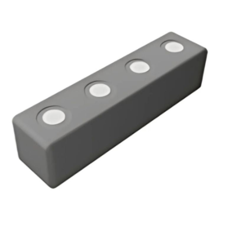 TUKI BIG Magnetic Foam Block grey rectangle beam from the Builder 128 group set, showing the closed-cell waterproof EVA foam construction and modular design that connects universally with all TUKI BIG BUILDER and SMART range products