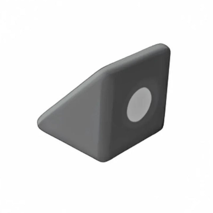 TUKI BIG Magnetic Foam Block grey triangle from the Builder 128 group set, showing the angled connection and structural rigidity the triangle introduces for roof forms and architectural complexity in the largest large-format BUILDER floor construction set