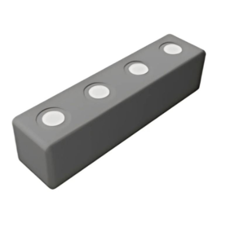 TUKI BIG Magnetic Foam Block grey rectangle beam from the Builder 56 set, showing the closed-cell waterproof EVA foam construction and modular design that connects universally with all TUKI BIG BUILDER and SMART range products