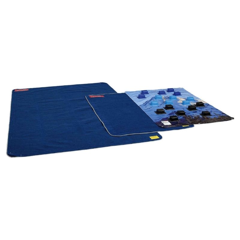 Tumbl Trak Carpet Wall Overlay flat clean landscape view showing the closed-loop carpet face that accepts hook Velcro accessories including Half Rounds, Fun Sticks, and Hands and Feet for gymnastics training stations