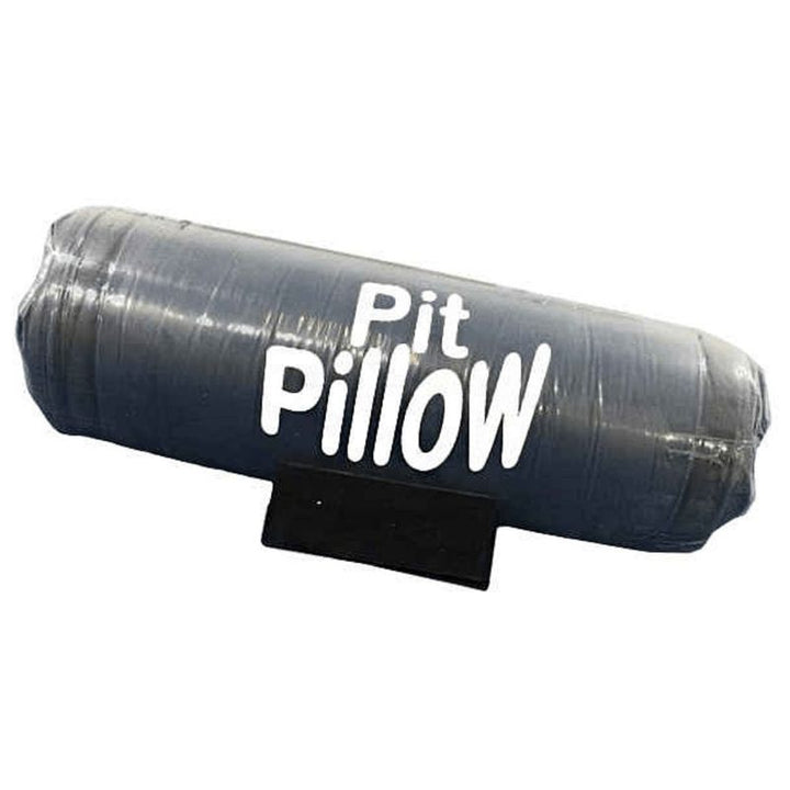 Tumbl Trak Pit Pillow in rolled storage position showing the compact profile of the vacuum-packable low-density foam gymnastics mat, demonstrating how the pit pillow can be stored and transported between stations