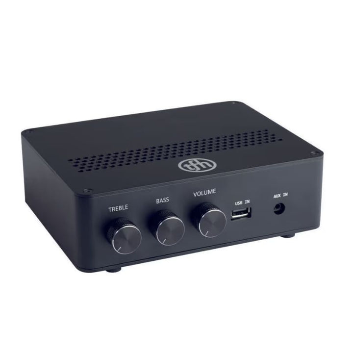 TFH Bluetooth amplifier included with the Vibroacoustic Waterbed, with USB and AUX inputs for connecting music during sensory therapy