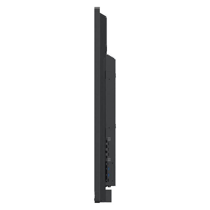 ViewSonic ViewBoard IFP5550 55" 4K interactive display, left side profile showing panel depth and handle