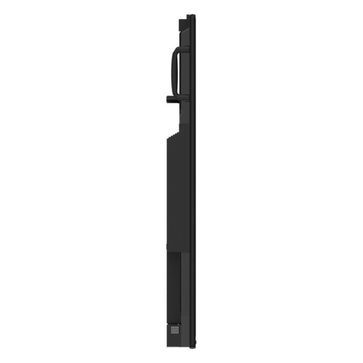 Slim side profile of the ViewSonic ViewBoard IFP63 Series interactive display, highlighting the bezel-less 4K design built for boardrooms and classrooms