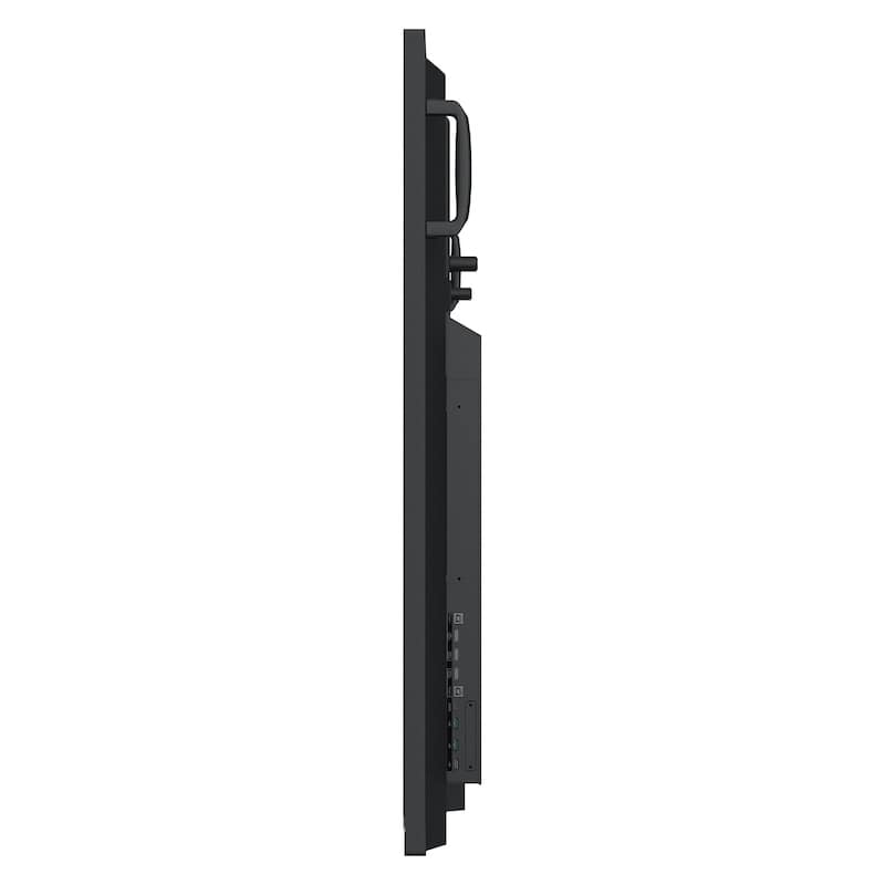 ViewSonic ViewBoard IFP6550 65" 4K interactive display, left side profile showing panel dimensions
