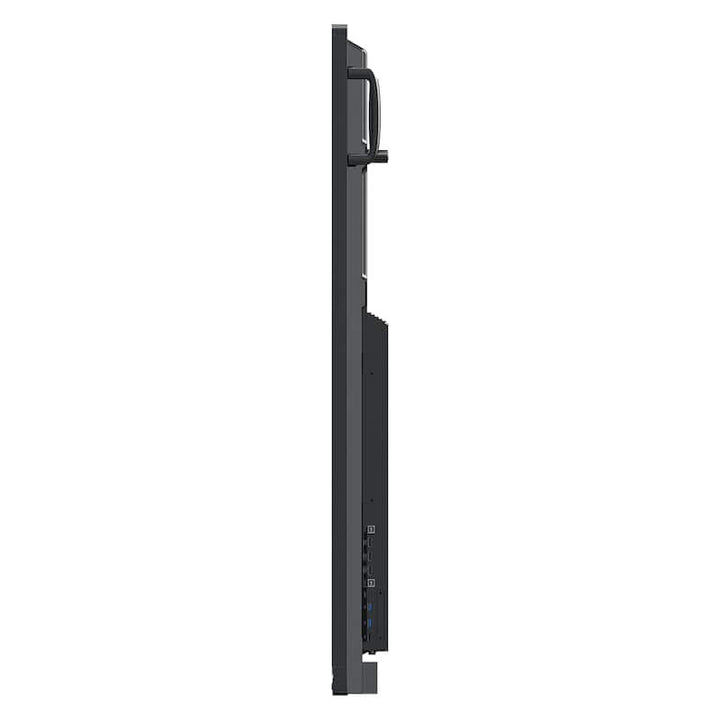 ViewSonic ViewBoard IFP7550 75" interactive display, left side profile showing handle and panel depth