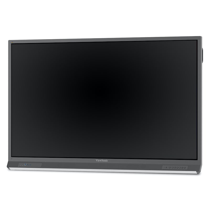 ViewSonic ViewBoard IFP7552-2ED 75-inch 4K interactive display front-left angle for classroom and therapy room installation