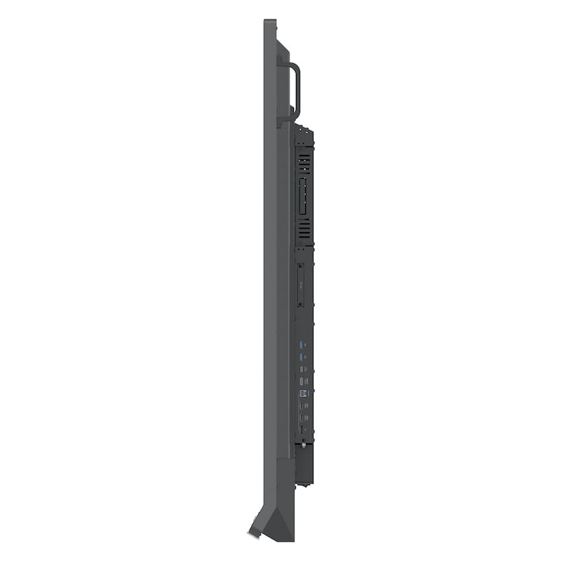 ViewSonic ViewBoard IFP7552-2ED 75-inch display side-left view with transport handle for school and clinic mobility