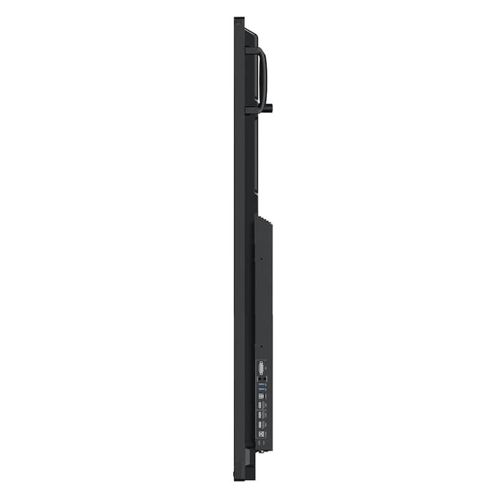 ViewSonic ViewBoard IFP75G1 75-inch interactive display left side profile showing depth and handle placement
