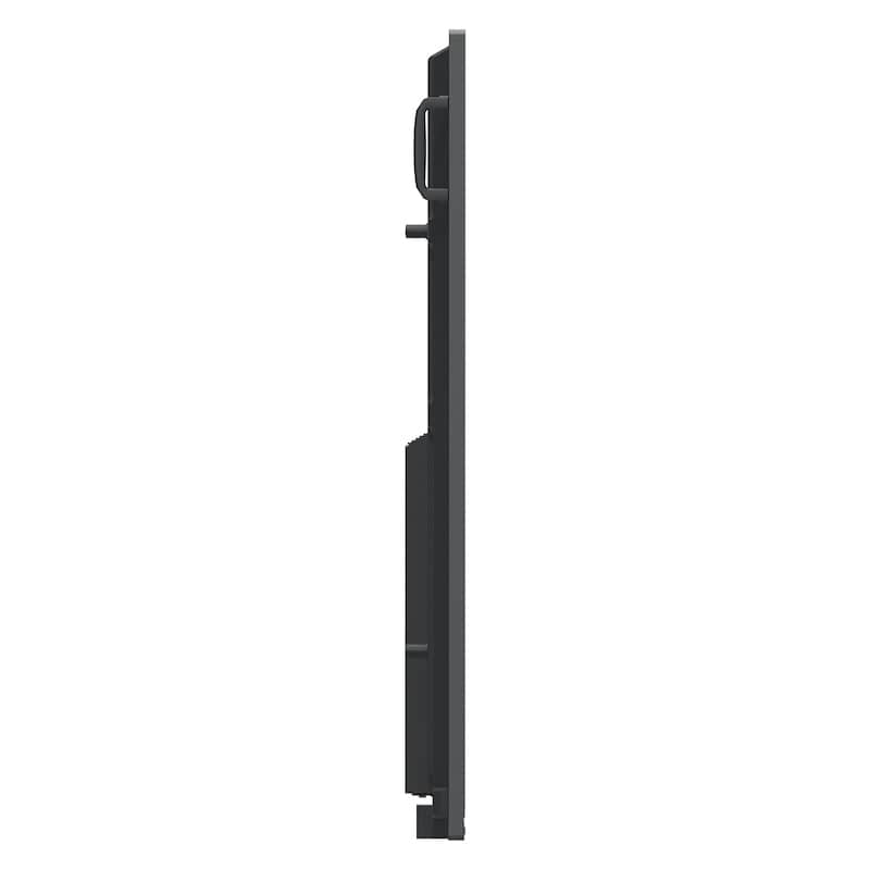 ViewSonic ViewBoard IFP8650 86" interactive flat panel, right side profile showing integrated transport handles