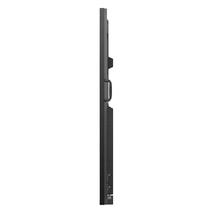 ViewSonic ViewBoard IFP9850 98" interactive display, left side profile showing panel thickness and mounting depth