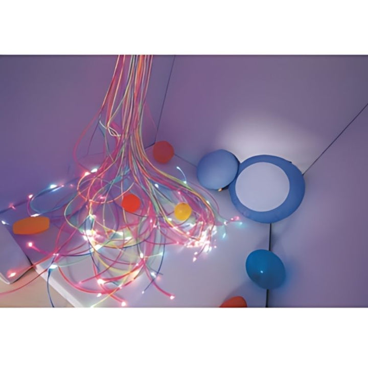 Wesco Sensory Cabin shown with purple ambient lighting, demonstrating how this soft foam sensory cabin creates an immersive low-stimulation sensory environment